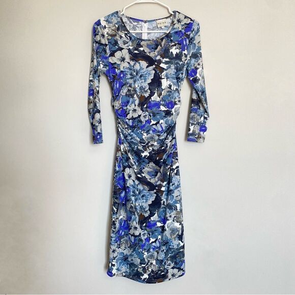 Reiss Blue Floral Midi Dress - Picture 4 of 11